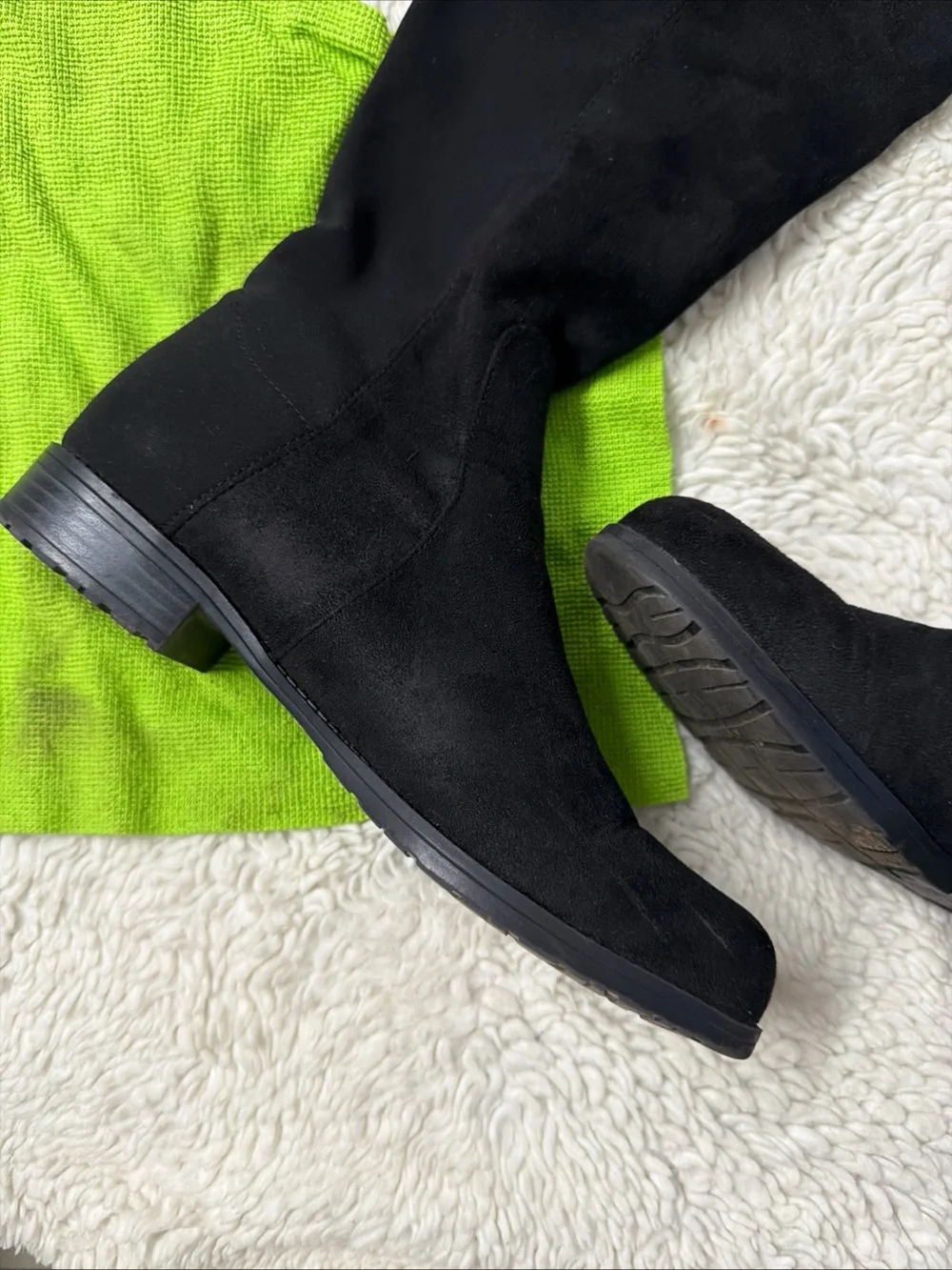 Ungillean 8.5M Classic Black Knee-High Women's Boots